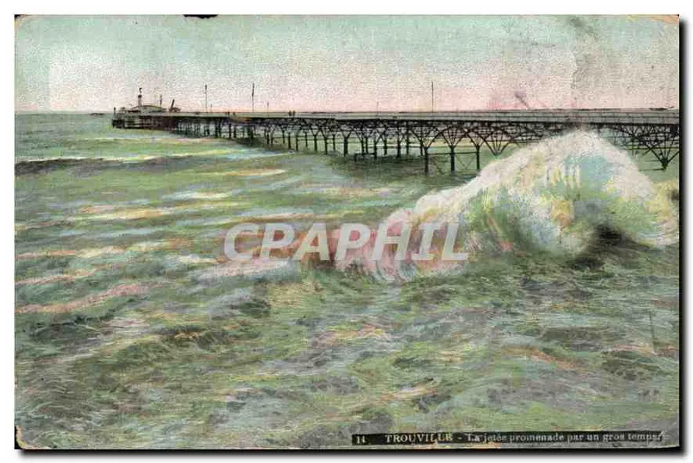 TROUVIEUX - Die Promenade am Pier bei stürmischem Wetter — n°14 - Vorderseite