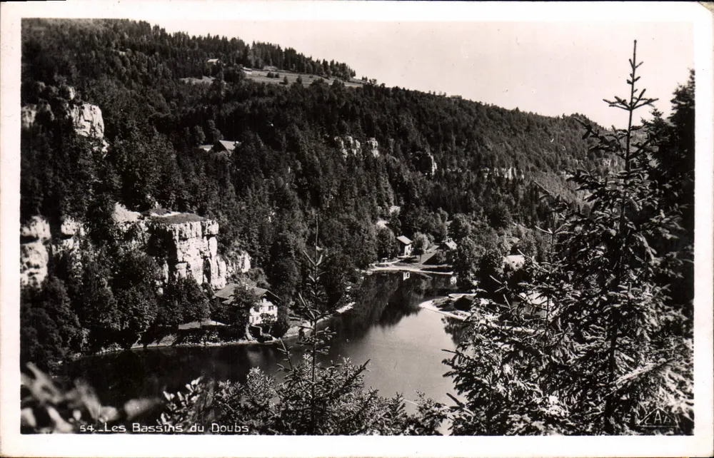 Os Bassins do Doubs — vista panorâmica — Real-Photo, Strasbourg - Frente