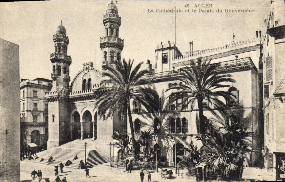 Alger — Die Kathedrale und das Gouverneurspalais — Edition L. & T., Alger - Vorderseite