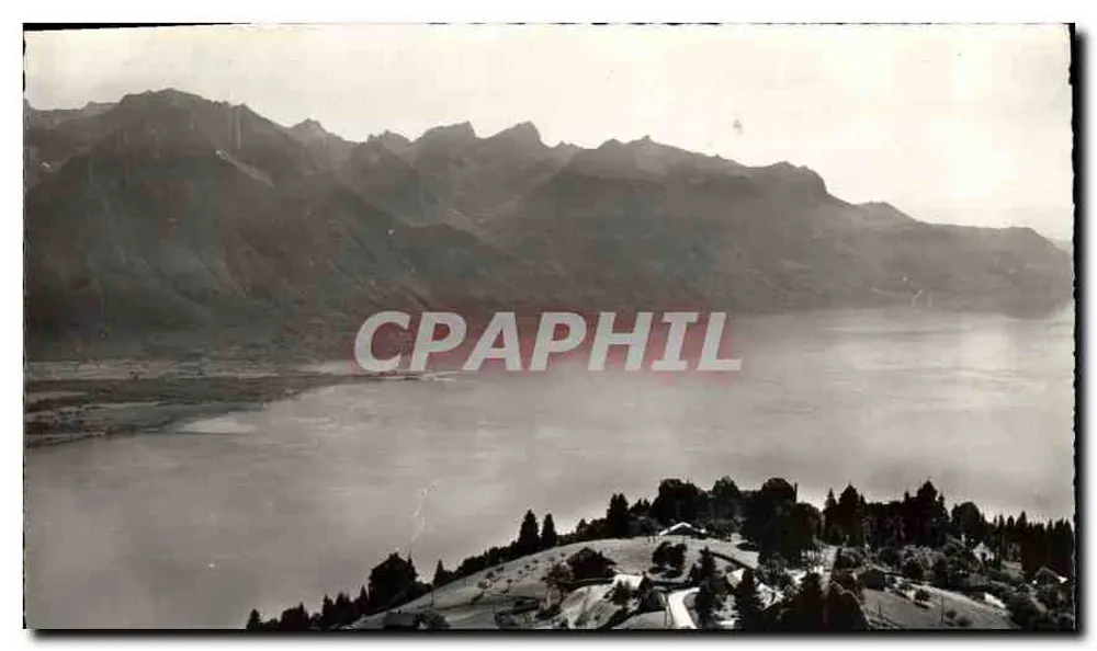 Lac Léman — Aussicht von einem Hügel — Foto. Verlag Pari, Lausanne - Vorderseite