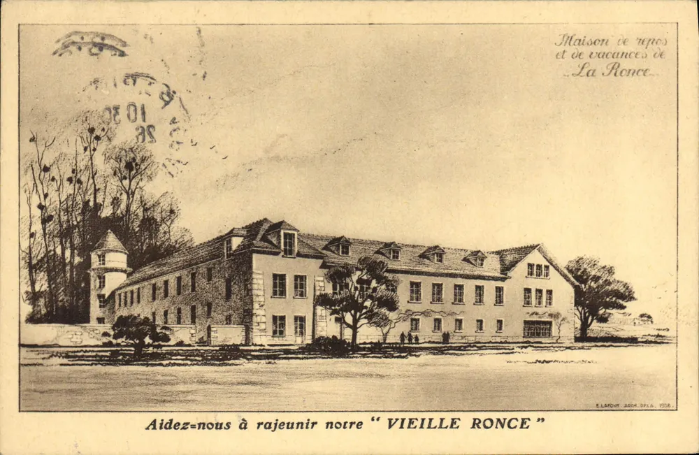Gast- und Erholungshaus La Ronce — Alte Ronce — E. Lapont, Arch. DPLA. 1936 - Vorderseite