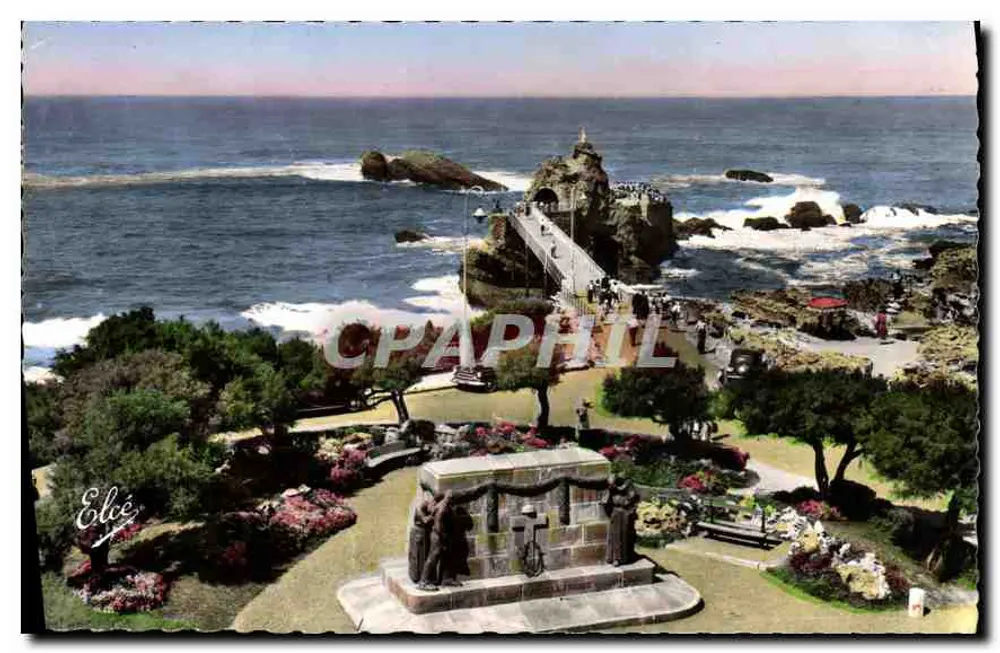 Elcée — Denkmal für die Toten und Felsen der Jungfrau — L. CHATAGNEAU, Biarritz - Vorderseite