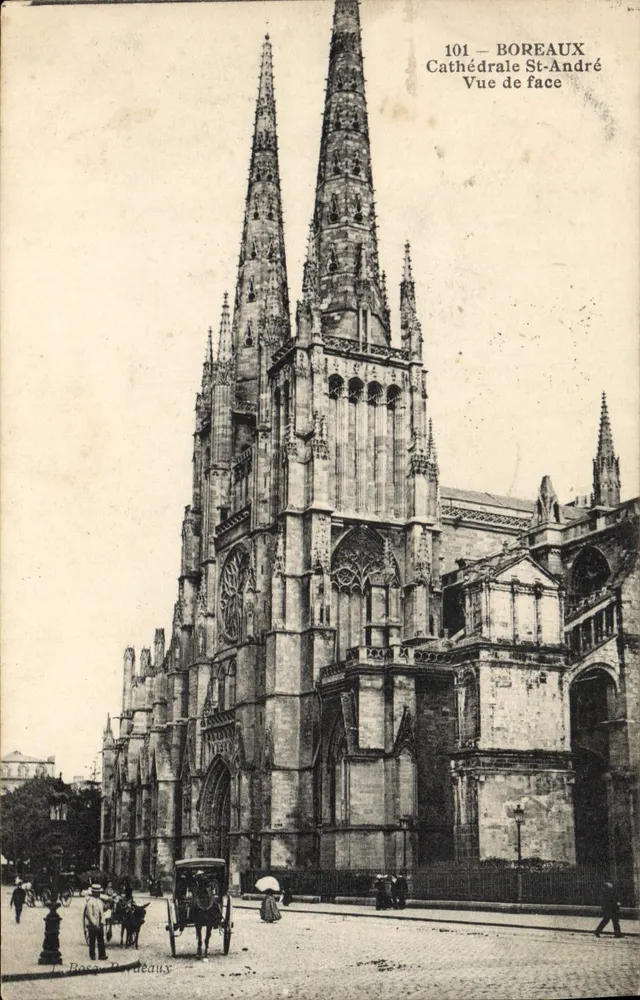 Bordeaux — Catedral de São André vista de frente — L. Rosa, Bordeaux, n°101 - Frente