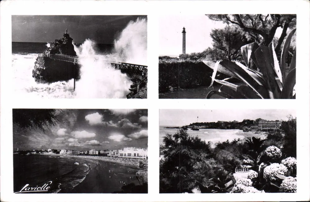 Biarritz — paisagens costeiras e farol — editor Lariolle, n° P. 769 - Frente