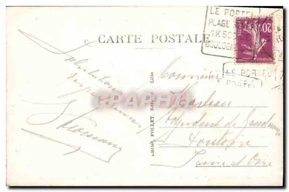 Le Portel - L'Épi und der Fort de l'Heurt — L.P. 11 — Verlag: Librairie de la Plage, Goussens Bourgain - Rückseite