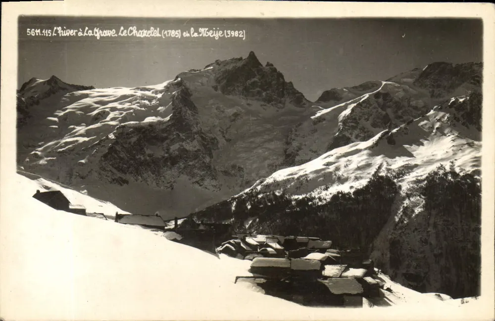 Vista das montanhas de La Grave e do Châtelet — editor anônimo, n° 564.115 - Frente