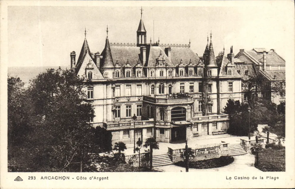 Arcachon - Côte d'Argent — Das Casino der Strand — Verlag Jennie Gerard, Nr. 293 - Vorderseite