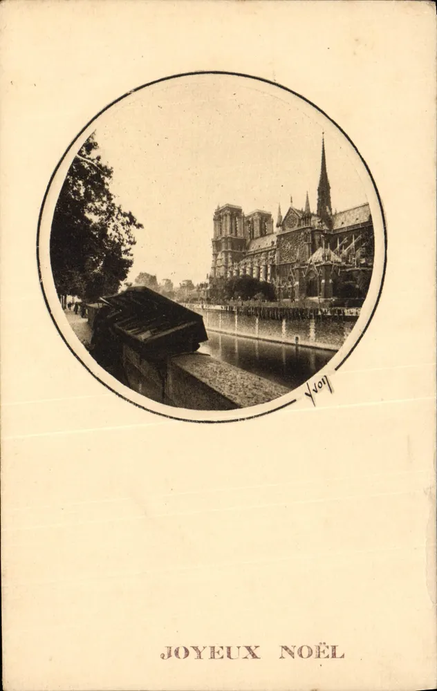 Notre-Dame de Paris — Ansicht vom Quai de Montebello — Édition d'Art YVON, Neully-sur-Marne - Vorderseite