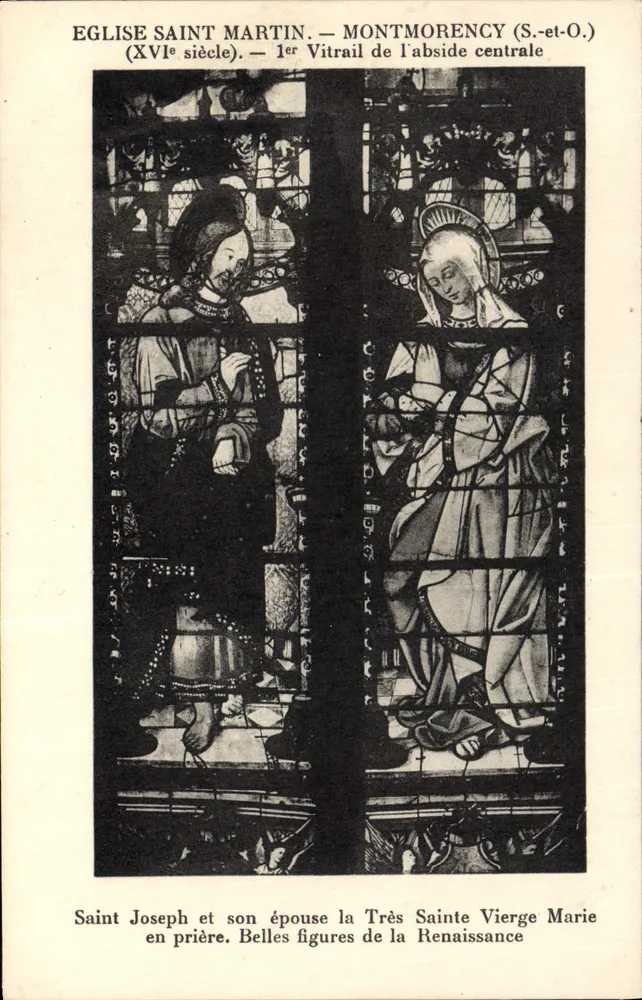 Kirche Saint-Martin — Montmorency (S.-et-O.) — 1. farbiges Fenster der zentralen Apsis — 16. Jahrhundert - Vorderseite