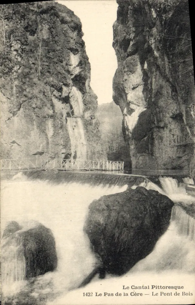 Der Pass der Cère — Die Holzbrücke — Das pittoreske Cantal — 1422 - Vorderseite