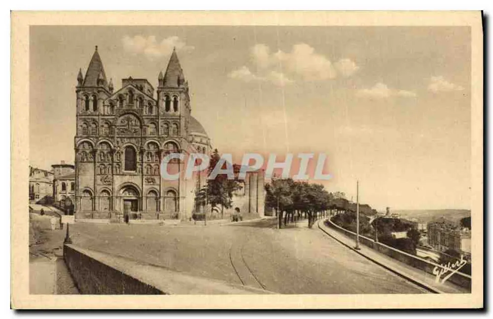 Angoulême — Die Kathedrale vom Südrampart gesehen — Edition A. Gilbert - Vorderseite