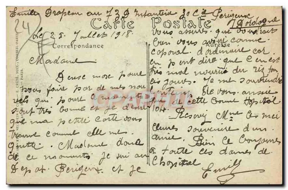 Périgueux — Der Pont des Barris und die Kathedrale — JND. n°22 - Rückseite
