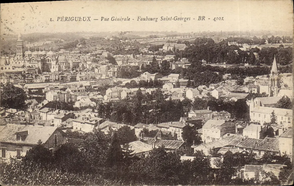 Périgueux — Vista General - Faubourg Saint-Georges - BR - 4102 - Anverso