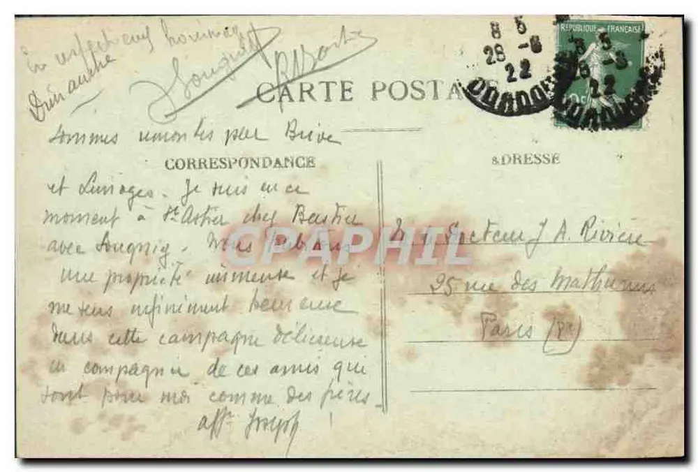 Périgueux — Vista geral — Editor desconhecido, n° 18 - Verso