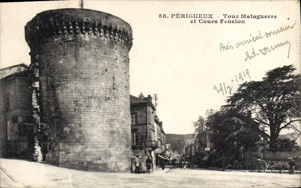 Périgueux — Tour Mataguerre und Cours Fenelon — Verlag Boitmans, Nr. 58 - Vorderseite