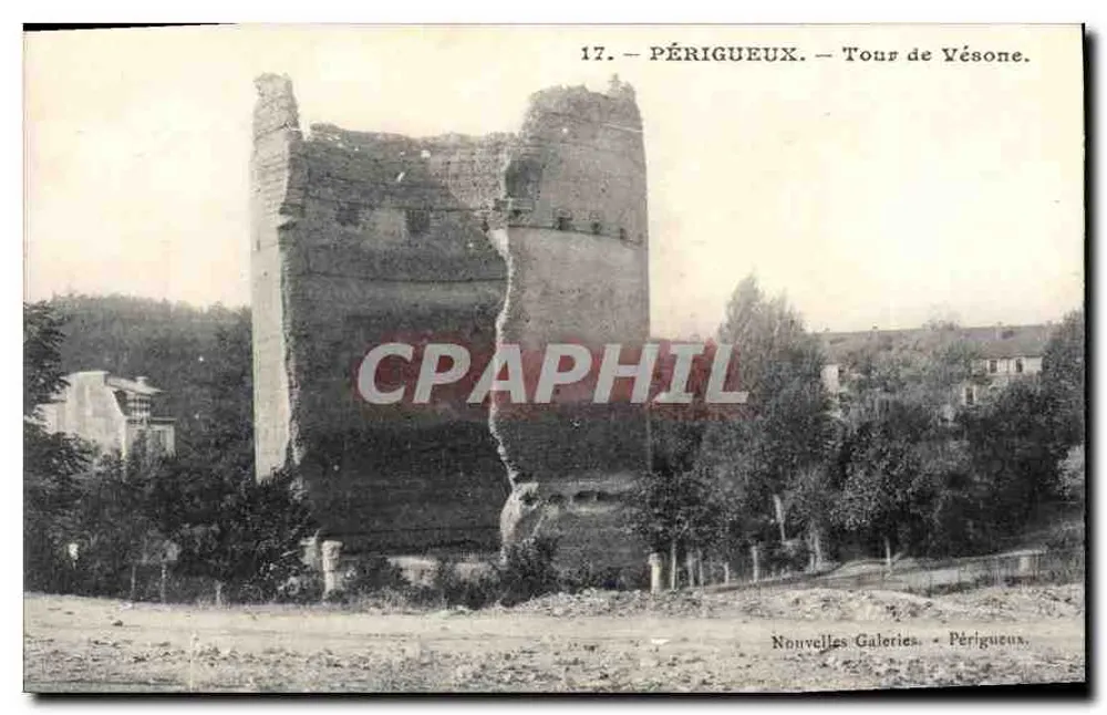 Périgueux — Torre de Vésone — Nonvelles Galeries, Périgueux - Frente