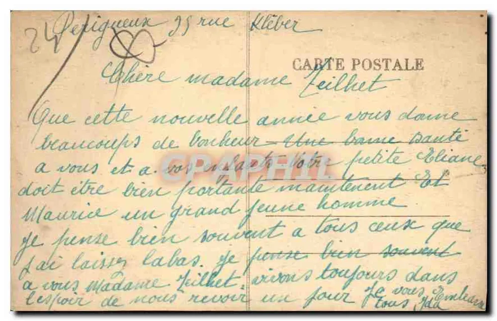 Périgueux — Vista geral. Os três Pontes — Editor não identificado, n° 271 - Verso