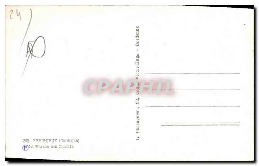 A Casa dos Consules — Périgueux (Dordogne) — Editor Elcée - Verso