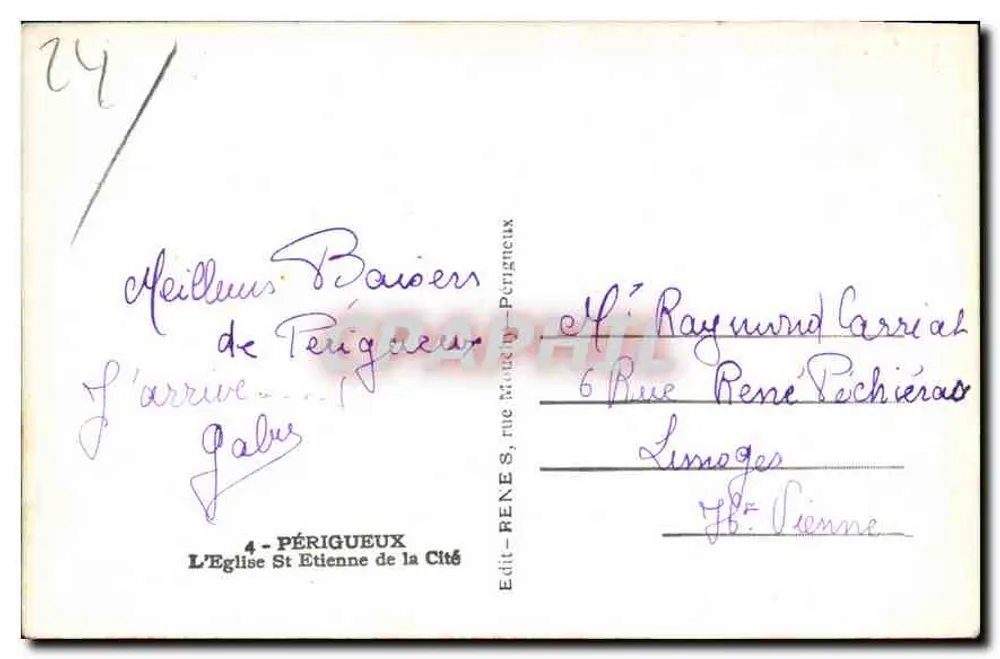Église Saint-Étienne de la Cité — Périgueux — Éditeur 4-Périgueux - Verso