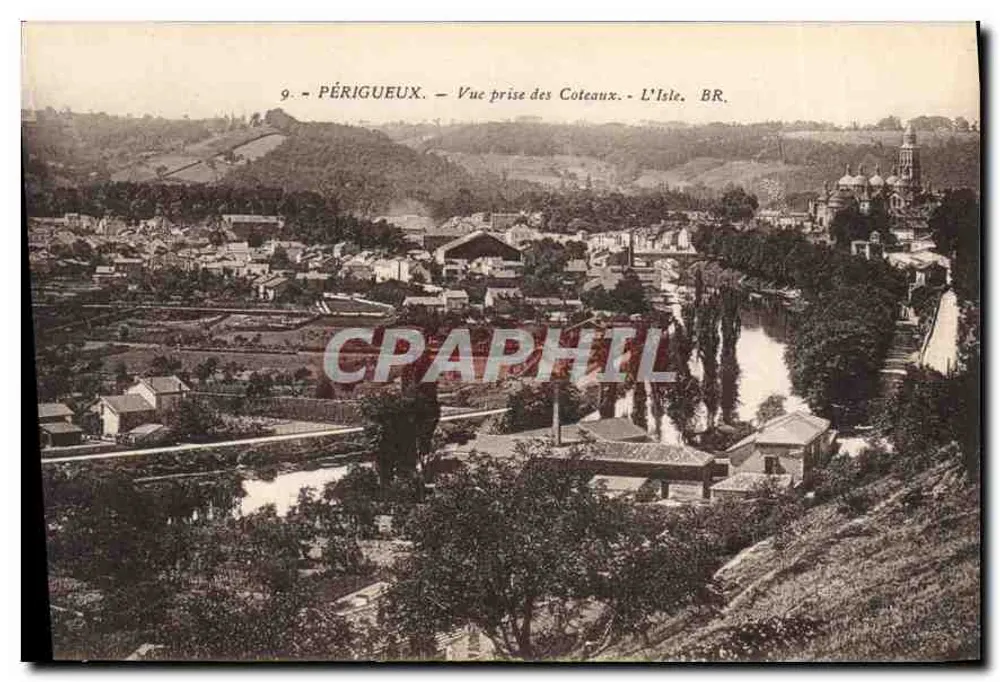 Périgueux — Ansicht vom Hügel — L'Isle. BR. - Vorderseite