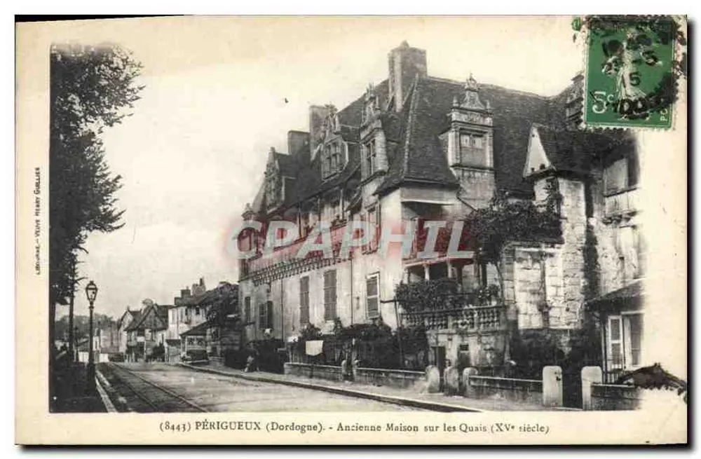 Périgueux (Dordogne) — Altes Haus an den Ufern (15. Jahrhundert) — Verleger: Louis Hébert, Nr. 8443 - Vorderseite