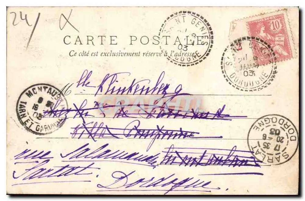 Périgueux — As Novas Galerias — Editor Graphil, número de série não visível - Verso
