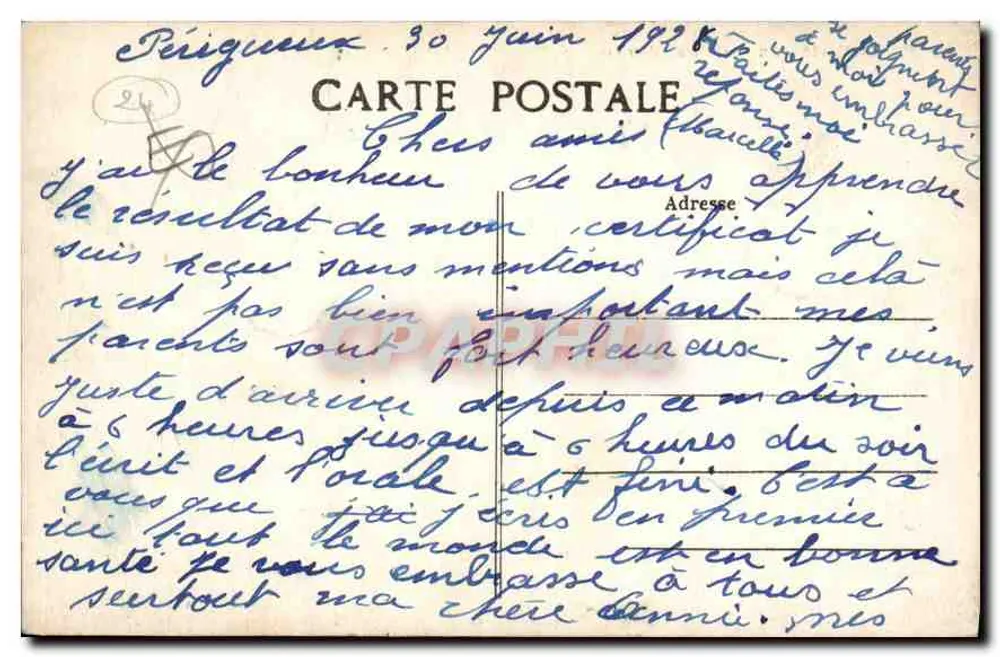Périgueux — Castelo Barrière — Editor desconhecido, n° 48 - Verso