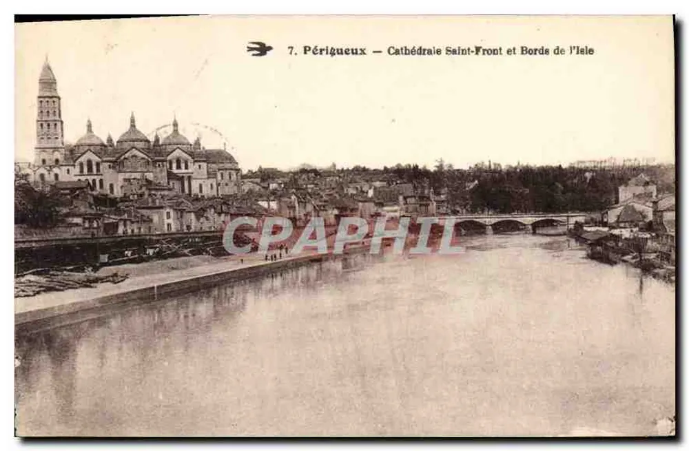 Périgueux — Kathedrale Saint-Front und Ufer der Isle — Verlag Périgueux, Nr. 7 - Vorderseite
