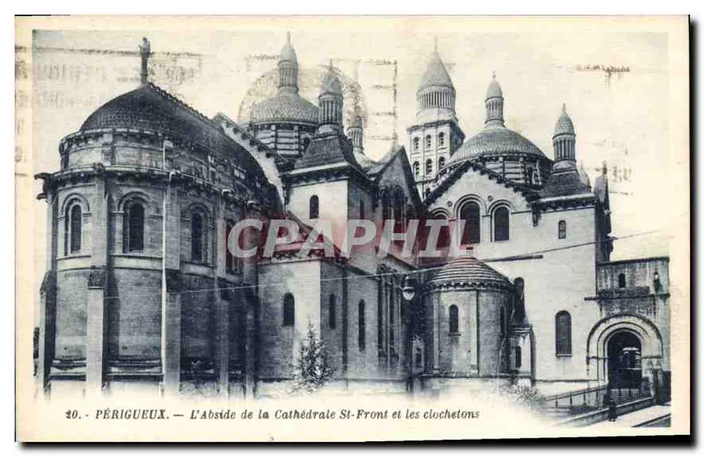 Périgueux — Die Apse der Kathedrale Saint-Front und die Glocken - Vorderseite