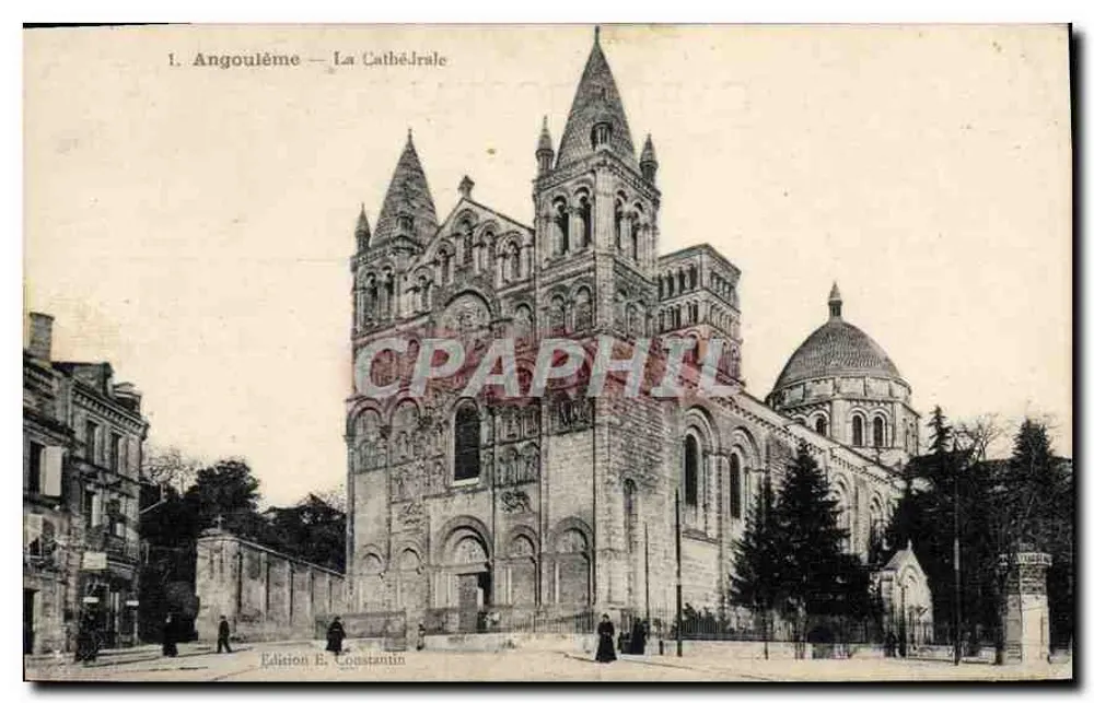 Angoulême — Katedra — Wydawnictwo E. Constantin - Awers
