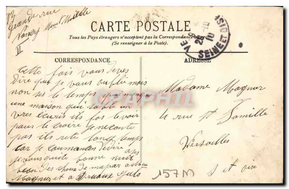 NANCY — A Praça Thiers — LL. — Editor LL, n° 38 - Verso