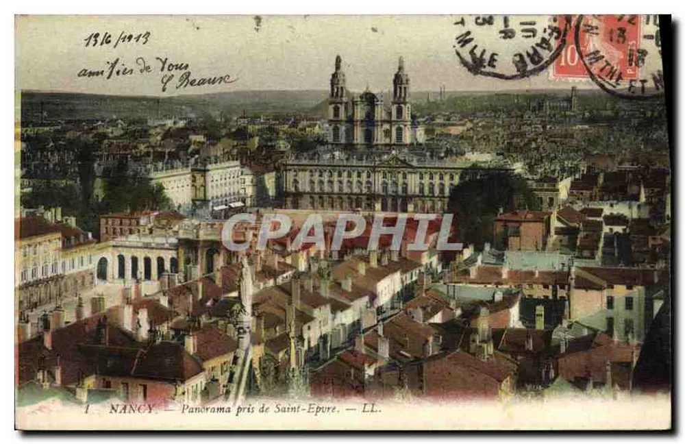 NANCY — Panorama tirado de Saint-Epvre — LL. - Frente