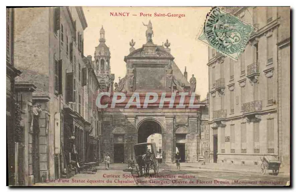 NANCY — Porta Saint-Georges — Curioso Espécime de Arquitetura Militar — Obra de Florent Drouin (Monumento Histórico) - Frente