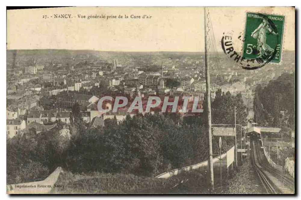 NANCY — Vista geral tirada da Cure d'air — Imprimeries Fleures, Nancy - Frente