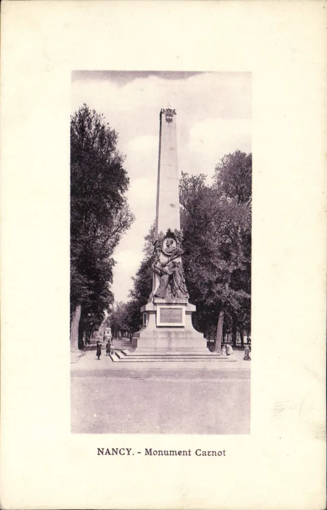NANCY - Monumento Carnot — editor impr. Réunies a Nancy - Frente