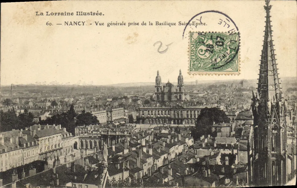 NANCY — Vista generale scattata dalla Basilica di San Epvre — La Lorraine Illustrée, n°60 - Recto