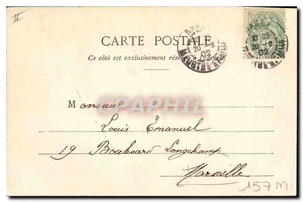 Nancy — Kreuz von Burgund und Turm der Commanderie — Imprimerie de Nogaret et Cie - Rückseite