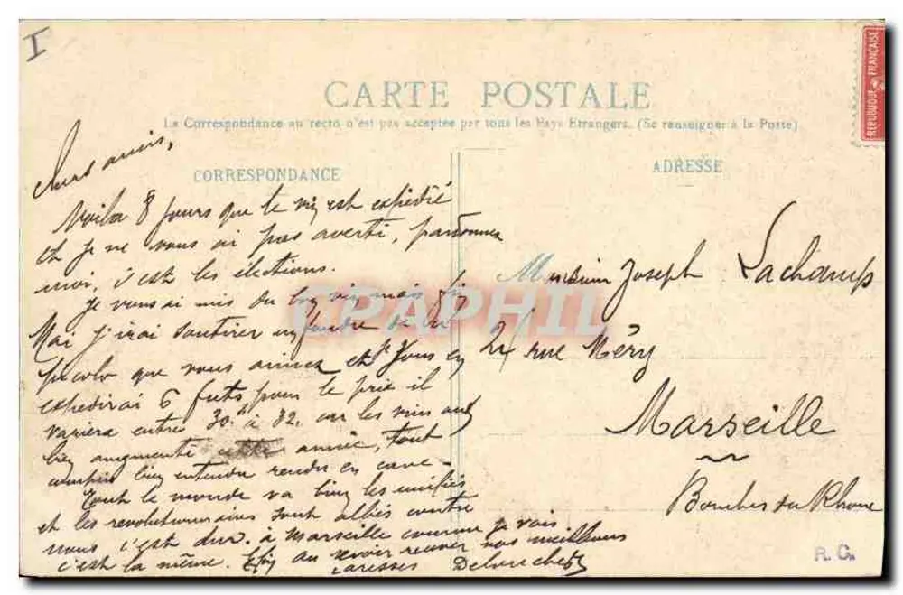 St-ÉTIENNE — Estátua de François Garnier — n° 182 - Verso