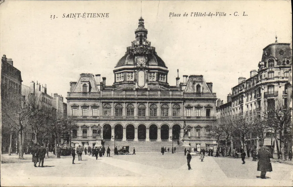 Saint-Étienne — Place de l'Hôtel-de-Ville — C. L. - Vorderseite