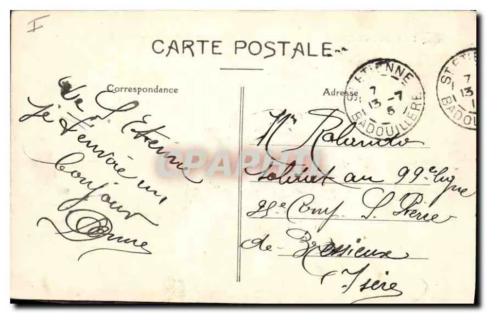 Monumento dos Combatentes 1870-71 — Saint-Étienne — C. L. - Verso