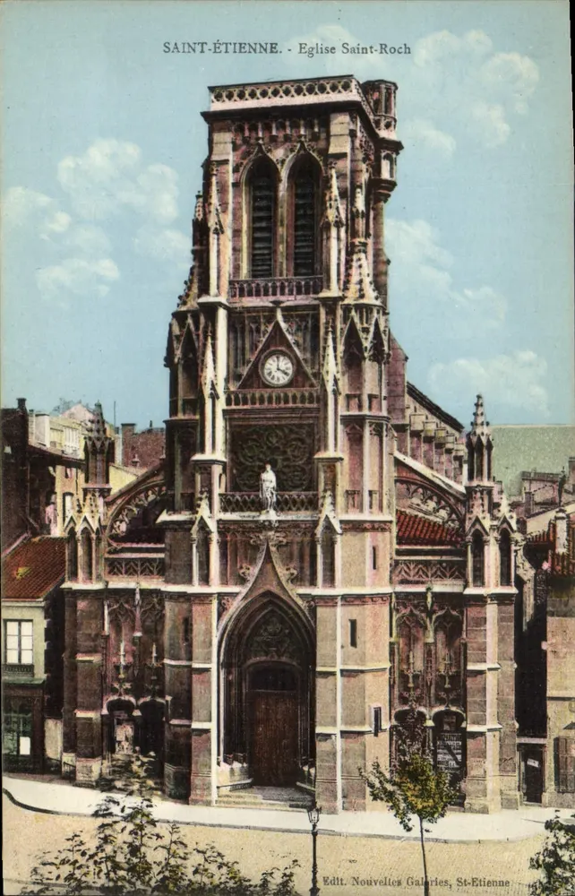 Saint-Étienne - Igreja de São Roque — editor Nouvelles Galeries, Saint-Étienne - Frente