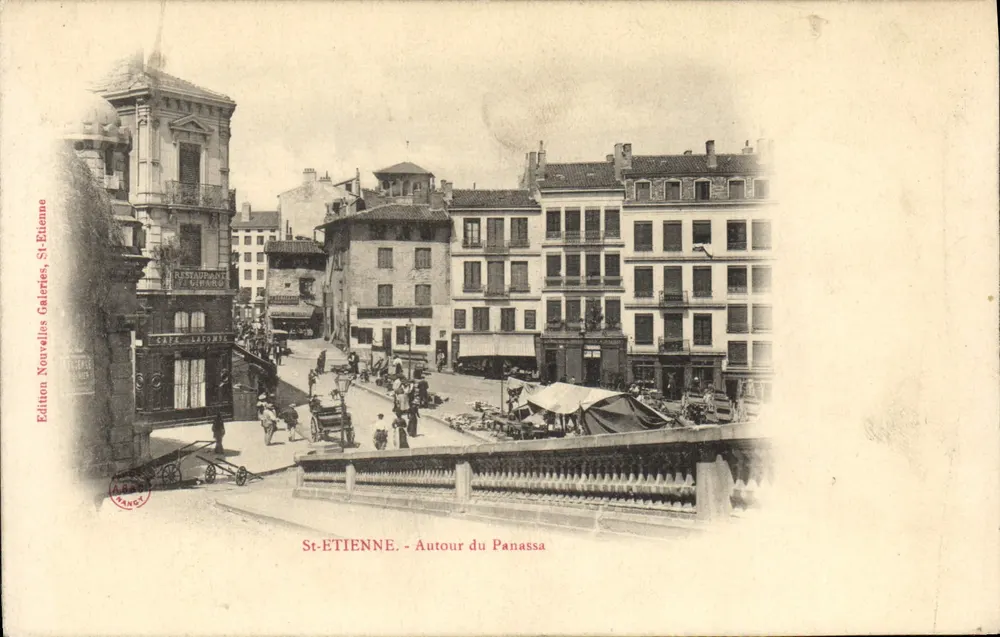 St-ÉTIENNE - Em torno do Panassa — Edição Nouvelles Galeries, St-Étienne - Frente