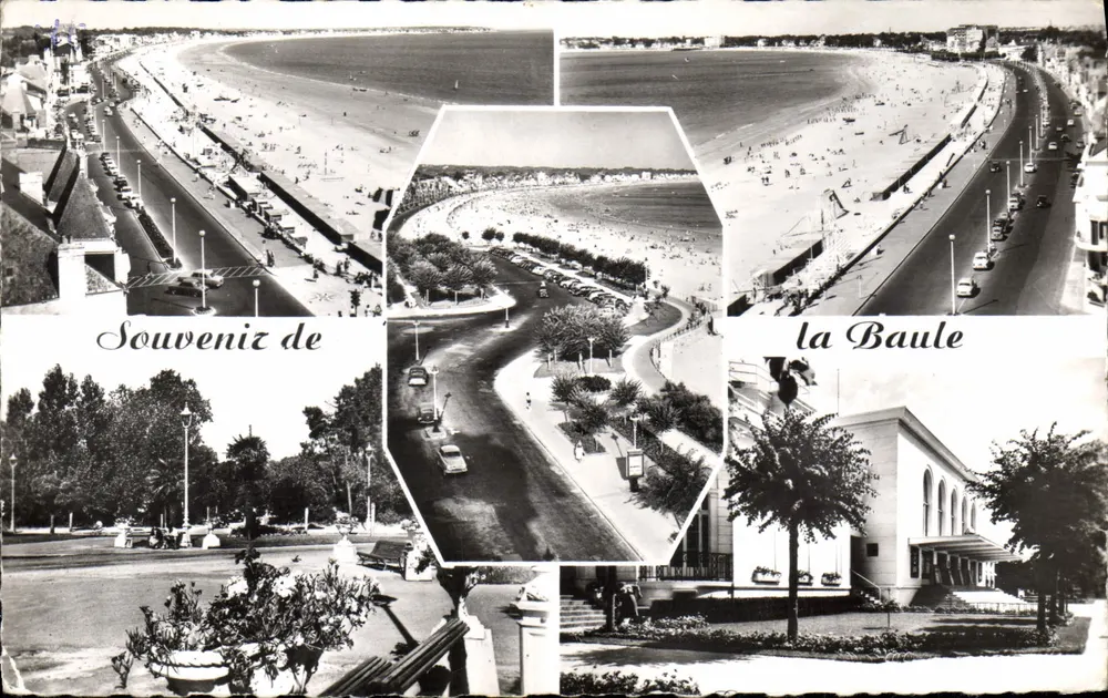 La Baule — Vista geral da praia e do cassino — Réal-Photo - Frente