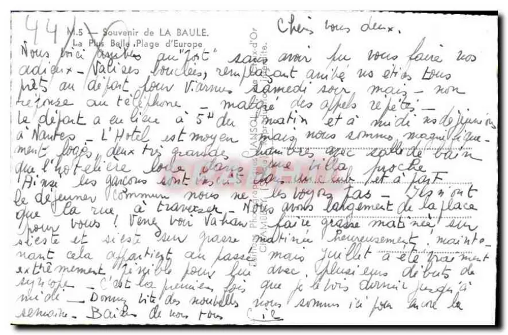 La Baule — Lembrança de La Baule — Editor: Fotógrafo - Verso