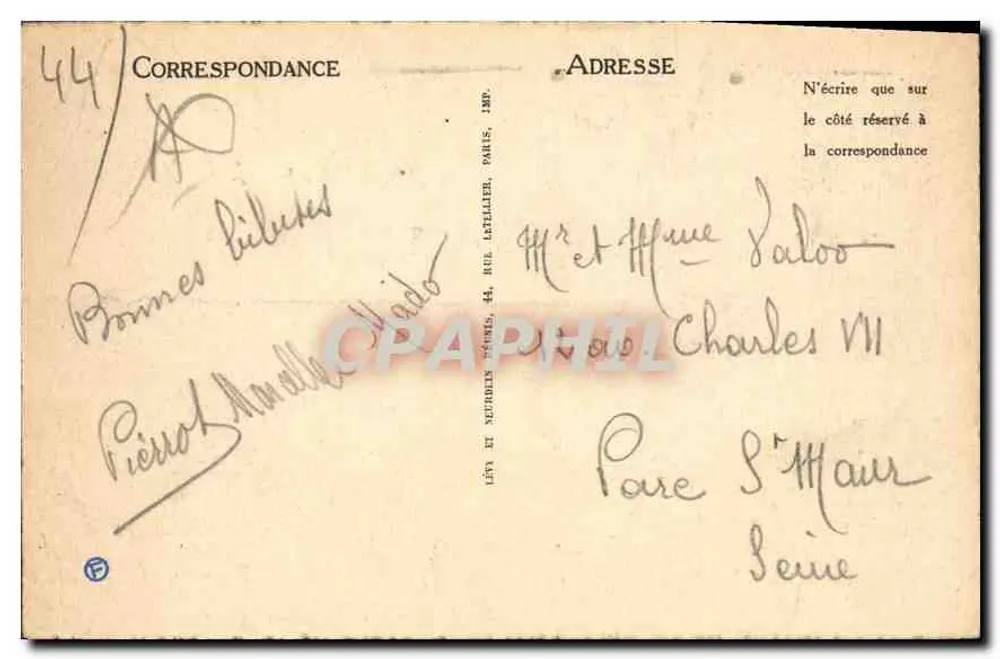 La Baule — Avenida da Estação — LL. — Editora LL. n°156 - Verso