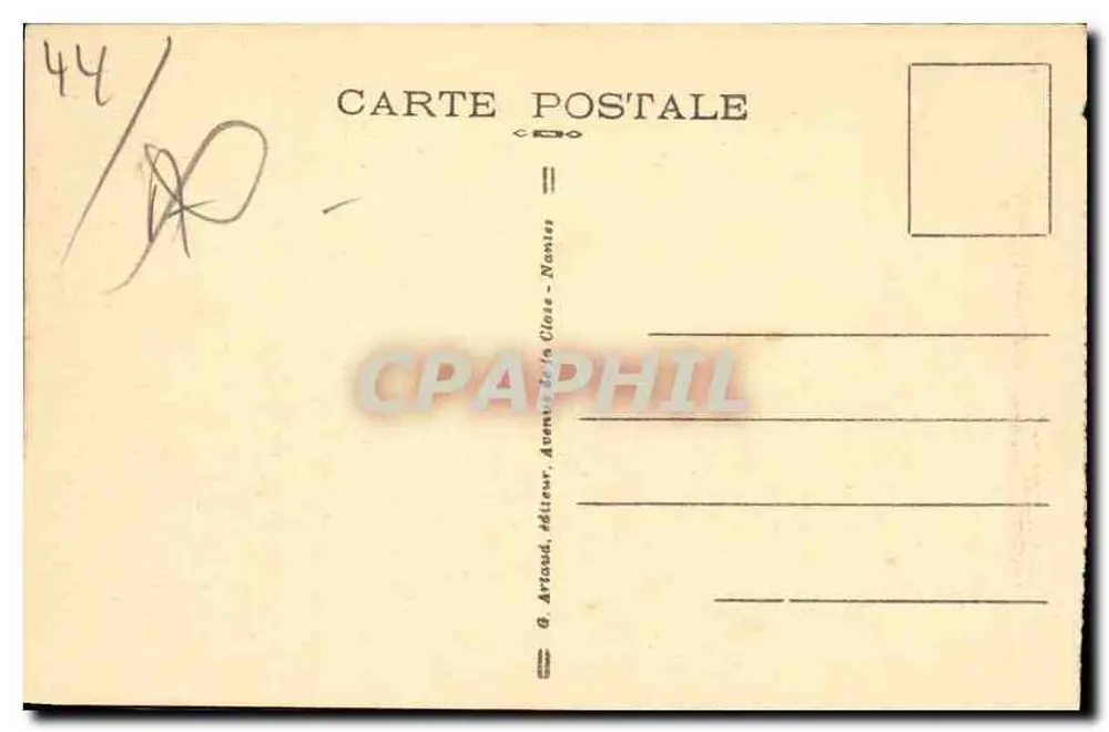La Baule-les-Pins — A Estação — G. Artoud, editor, Nantes - Verso