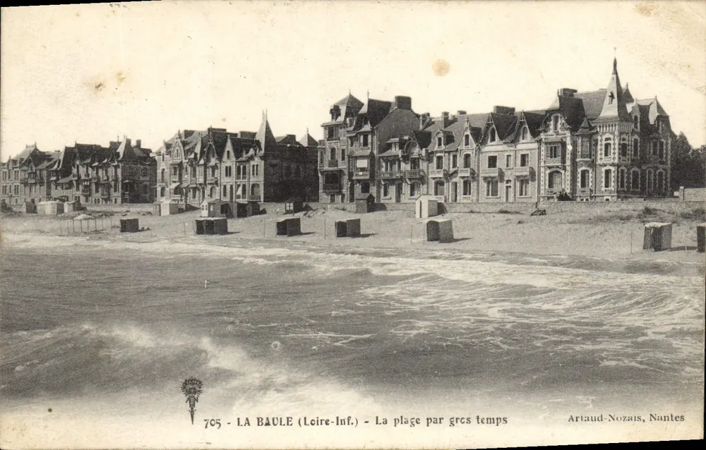 LA BAULE (Loire-Inf.) - A praia em tempo forte — Artaud-Nozaïs, Nantes, n°705 - Frente