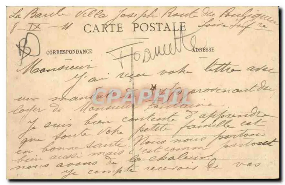 La Baule - Boulevard Darlu — vista das casas no final dos anos 1900 — Coleção T. H. - 308 - Verso
