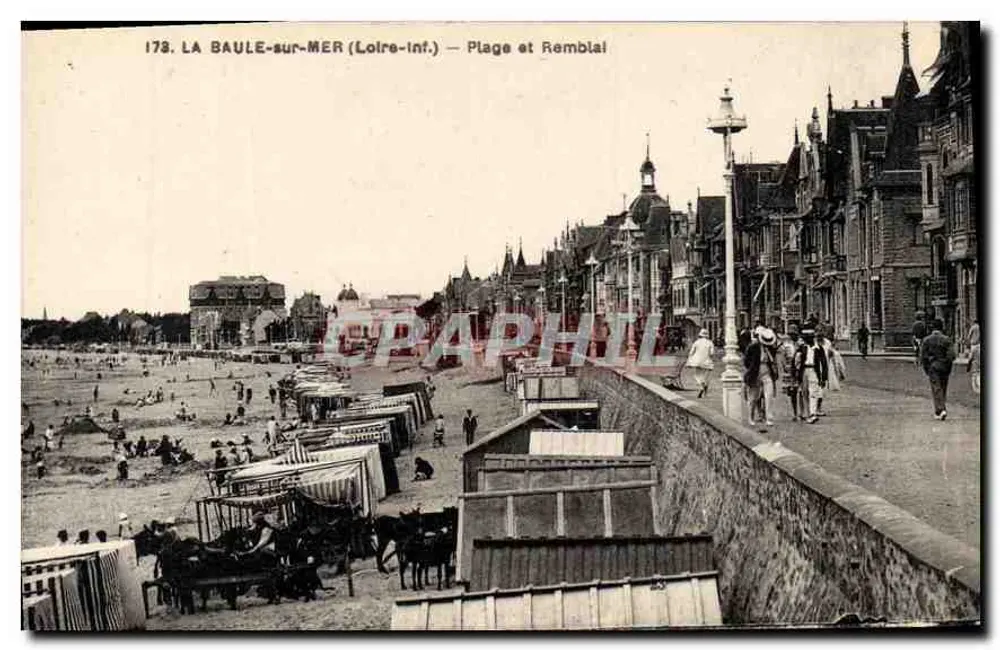 La Baule-sur-Mer (Loire-Inf.) — Strand und Damm — F. Chapeau, Nantes - Vorderseite