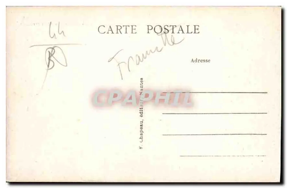 La Baule-sur-Mer (Loire-Inf.) — Esplanade du Casino devant l'Hermitage — G. Chapeau, Verlag Nantes, n°228 - Rückseite